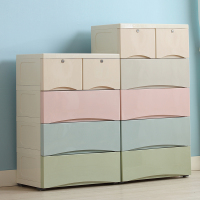 彩色长方形收纳抽屉加厚抽屉式收纳柜简易塑料宝宝婴儿童衣柜小孩玩具储物柜子收纳箱