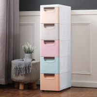 彩色长方形收纳抽屉20/25/37cm宽夹缝收纳柜抽屉式卫生间塑料储物柜子窄缝厨房置物架