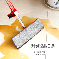 刮刮乐免手洗平板拖把抖音同款红色38CM带刮水条免手洗抖音同款平板拖把 扫水拖把木地板拖把
