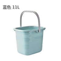 墩地桶家用大号长方形水桶创意塑料拖把桶小方桶洗衣桶加厚手提桶储水桶 蓝色11L