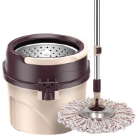 旋转拖把不锈钢双驱动家用手压杆旋转拖把家用单桶免手洗地拖桶墩布好神拖手压双驱动拖布桶