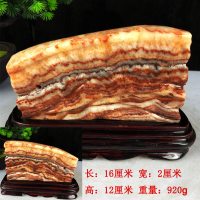 猪肉石摆件天然猪肉石原石腊肉奇石乔迁开业礼品家居博古架玄关摆件 3148