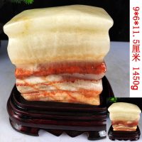 猪肉石摆件天然猪肉石原石腊肉奇石乔迁开业礼品家居博古架玄关摆件 3154
