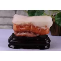 猪肉石摆件天然猪肉石原石腊肉奇石乔迁开业礼品家居博古架玄关摆件 9242