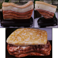 猪肉石摆件天然猪肉石原石腊肉奇石乔迁开业礼品家居博古架玄关摆件 随机发货一块