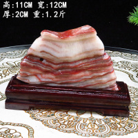 猪肉石摆件奇石猪肉石彩霞石观赏石奇石天然石头五花肉石白皮猪肉石摆件 猪肉石10号