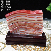 猪肉石摆件奇石猪肉石彩霞石观赏石奇石天然石头五花肉石白皮猪肉石摆件 猪肉石13号