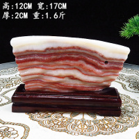 猪肉石摆件奇石猪肉石彩霞石观赏石奇石天然石头五花肉石白皮猪肉石摆件 猪肉石18号