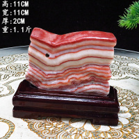 猪肉石摆件奇石猪肉石彩霞石观赏石奇石天然石头五花肉石白皮猪肉石摆件 猪肉石4号