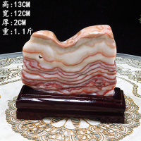 猪肉石摆件奇石猪肉石彩霞石观赏石奇石天然石头五花肉石白皮猪肉石摆件 猪肉石9号