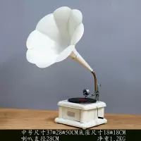 老式录音机复古老式缝纫机收音录音机电视机摄影机打字机电风扇模型道具摆件 绿色中号白色