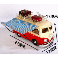 老式录音机复古老式缝纫机收音录音机电视机摄影机打字机电风扇模型道具摆件 金色房车红色