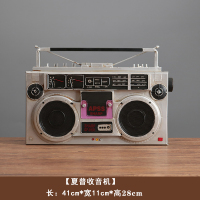 老式录音机复古老式缝纫机收音录音机电视机放映机摄影机打字机模型道具摆件 夏普收音机