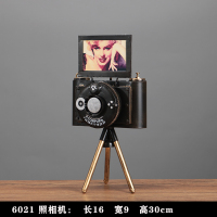 老式录音机复古老式缝纫机收音录音机电视机放映机摄影机打字机模型道具摆件 玫红色6021照相机