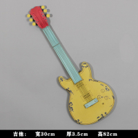 老式录音机复古老式缝纫机收音录音机电视机放映机摄影机打字机模型道具摆件 湖蓝色吉他黄色