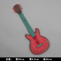 老式录音机复古老式缝纫机收音录音机电视机放映机摄影机打字机模型道具摆件 天蓝色吉他红色