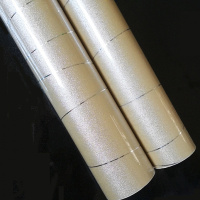 厨房柜门贴纸橱柜门贴纸厨房防油贴纸桌子橱柜贴纸家具翻新贴衣柜电视柜子防水自粘墙纸 香槟宽条纹(120cm宽*3米) 大