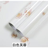 厨房柜门贴纸橱柜门贴纸厨房防油贴纸桌子橱柜贴纸家具翻新贴衣柜电视柜子防水自粘墙纸 白色芙蓉（60cm宽*3米） 大
