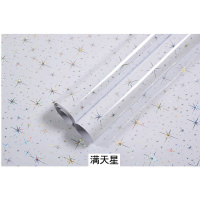 厨房柜门贴纸橱柜门贴纸厨房防油贴纸桌子橱柜贴纸家具翻新贴衣柜电视柜子防水自粘墙纸 满天星(120cm宽*3米) 大