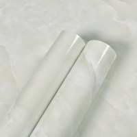 家具翻新贴纸衣柜橱柜子门贴纸10米加厚自粘墙纸大理石纹贴纸厨房防水防油橱柜台面家具翻新壁 青龙玉60cm宽×10米价 大