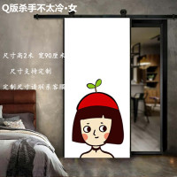 橱柜门贴纸贴自粘木翻新创意贴纸玻璃橱柜客厅卧室厨房宿舍贴画防水墙贴 Q版杀手不太冷女 大