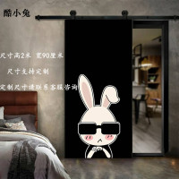 橱柜门贴纸贴自粘木翻新创意贴纸玻璃橱柜客厅卧室厨房宿舍贴画防水墙贴 酷小兔门贴 大