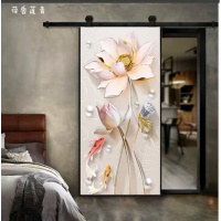 橱柜门贴纸贴自粘木翻新创意贴纸玻璃橱柜客厅卧室厨房宿舍贴画防水墙贴 花色荷香莲青 大