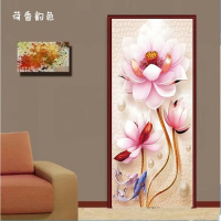 橱柜门贴纸贴自粘木翻新创意贴纸玻璃橱柜客厅卧室厨房宿舍贴画防水墙贴 藕色荷香韵色 大