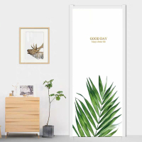 橱柜门贴纸贴自粘木翻新创意贴纸玻璃橱柜客厅卧室厨房宿舍贴画防水墙贴 青色忘忧草 大