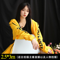 直播背景墙拍照道具背景布ins风挂布白色直播网红摄影背景墙北欧装饰大尺寸纯 黑色2.5*3m可以拍全身（送夹子+无痕钉）