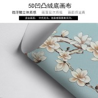 直播背景墙北欧电视背景墙壁纸立体壁画现代简约卧室影视墙纸客厅8D浮墙布 5D凹凸绒底画布/平方米 仅墙纸