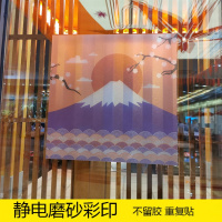 玻璃推拉门贴纸墙贴自粘办公室贴膜玻璃腰线贴防撞条订做广告字定制磨砂玻璃贴纸创意 静电磨砂彩印 0x0cm