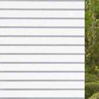 玻璃推拉门贴纸墙贴自粘透光不透明自粘磨砂玻璃贴膜防晒遮光膜卫生间移窗户贴纸窗花纸 白色条纹 200x40cm