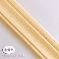 自粘3d立体墙贴腰线装饰条封边条自粘踢脚线墙贴墙角线条封边条框包边腰线装饰3d 新款腰线长2.3米*8cm（米黄色） 大