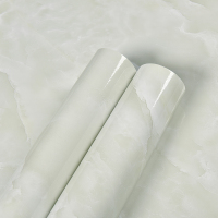 家具翻新贴纸衣柜橱柜子门贴纸10米加厚自粘墙纸大理石纹贴纸厨房防水防油橱柜台面家具翻新壁 青龙玉60cm宽×10米价 大