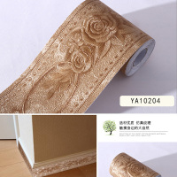 自粘pvc踢脚线导线防水腰线墙贴3D带胶踢脚线墙贴自粘墙纸防水卧室客厅厨房卫生 YA10204/10.5cm宽x5米 小