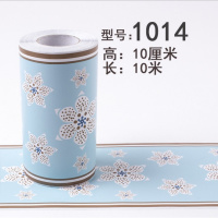 自粘pvc踢脚线导线防水腰线墙贴自粘PVC墙纸厨房卫生间浴室防水瓷砖墙贴纸客厅田园踢脚线腰线贴 1014 中