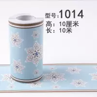 自粘pvc踢脚线导线防水腰线墙贴自粘PVC墙纸厨房卫生间浴室防水瓷砖墙贴纸客厅田园踢脚线腰线贴 1014 中