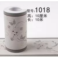 自粘pvc踢脚线导线防水腰线墙贴自粘PVC墙纸厨房卫生间浴室防水瓷砖墙贴纸客厅田园踢脚线腰线贴 1018 中