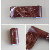 自粘pvc踢脚线导线防水腰线墙贴自粘踢脚线墙贴贴纸装饰黑白灰地角线pvc防水窗台腰线地砖波导 红色紫罗红-10米价 超小