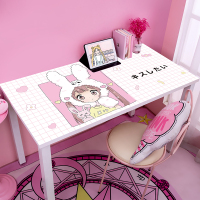 桌贴可爱桌面装饰贴纸宿舍书桌防水防油桌贴卡通动漫出租屋改造小家具 兔耳日系少女 大