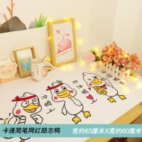 桌贴桌子桌面贴纸柜子自粘网红书桌布置ins房间装饰桌贴学生防水壁纸 卡通简笔网红励志鸭 大