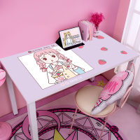 桌贴可爱桌面装饰贴纸宿舍书桌防水防油桌贴卡通动漫出租屋改造小家具 红发草莓日系少女 大