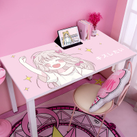 桌贴可爱桌面装饰贴纸宿舍书桌防水防油桌贴卡通动漫出租屋改造小家具 举手眯眼日系少女 大