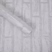 桌贴新书桌贴纸墙纸自粘墙纸壁纸防水厚自粘纸防水防水 墙壁纸 自 浅灰色10米灰白砖 超大