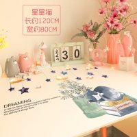 桌贴北欧火烈鸟ins桌贴宿舍寝室改造电脑桌面装饰贴纸防水自粘墙贴画 星星猫 大