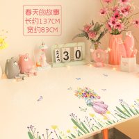 桌贴北欧火烈鸟ins桌贴宿舍寝室改造电脑桌面装饰贴纸防水自粘墙贴画 春天的故事 大