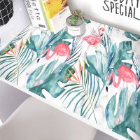 桌贴北欧火烈鸟ins桌贴宿舍寝室改造电脑桌面装饰贴纸防水自粘墙贴画 花朝鸟息 大