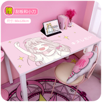 桌贴桌面贴纸装饰小图案墙纸自粘防水桌贴书桌柜子桌子ins风自贴壁纸 举手眯眼日系少女普通款 大