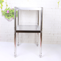 微波炉架子两层不锈钢落地正方形置物架两层厨房微波炉架双层碗架烤箱架收纳架子